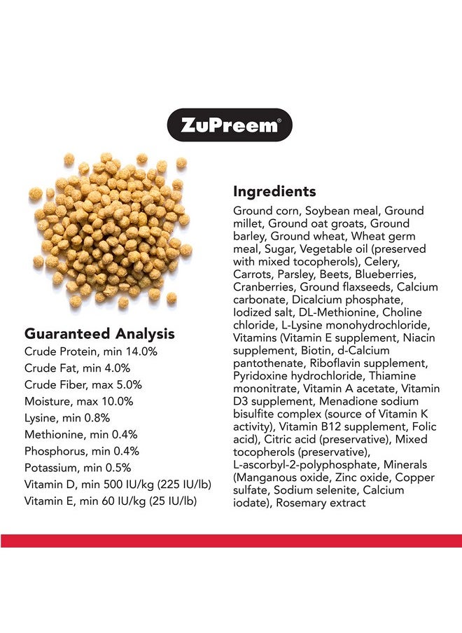 ZuPreem - Natural Pellets Bird Food For Medium Birds, 2.5 Lb (Pack Of 2)  Daily Nutrition, Made In Usa For Cockatiels, Quakers, Lovebirds, Small Conures - Image 1