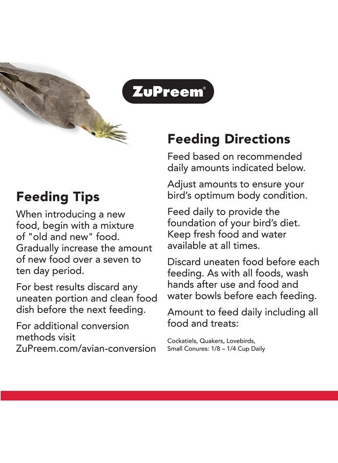 ZuPreem - Natural Pellets Bird Food For Medium Birds, 2.5 Lb (Pack Of 2)  Daily Nutrition, Made In Usa For Cockatiels, Quakers, Lovebirds, Small Conures - Image 1