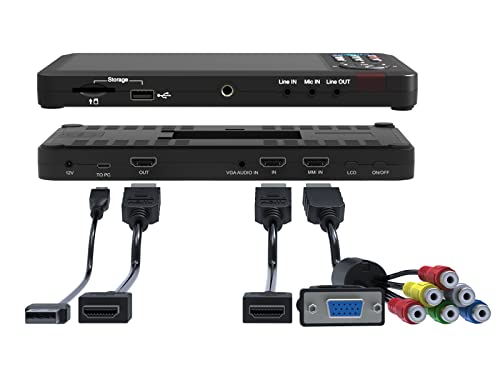 ClonerAlliance ViewPro, Portable 1080p@60fps HDMI Video Recorder and Playback with 7" LCD, AV/VGA/YPbPr Inputs. Schedule Recording. No TV is Required. - Image 3