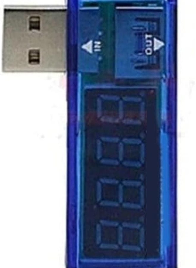 USB Power Analyzer Voltage Current Tester Digital Voltmeter Ammeter Blue White - Image 1