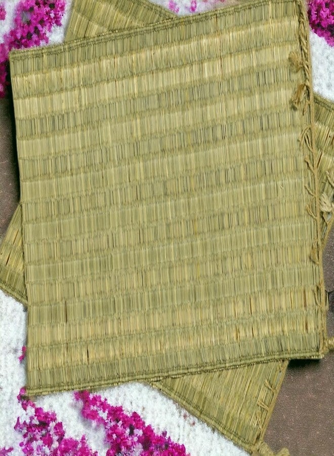 BHUMI Handmade korai Grass aasan/100% Natural Grass puja mat (4) - Image 1