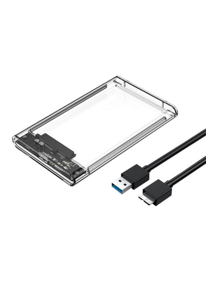Generic China Gu 2.5 "Notebook Mobile Hard Disk Box USB3.1 Mechanical Solid State Disk Ssd Hard Disk Transfer External Bz-Color:▓3.0 Transparent Gray ░  - Image 5