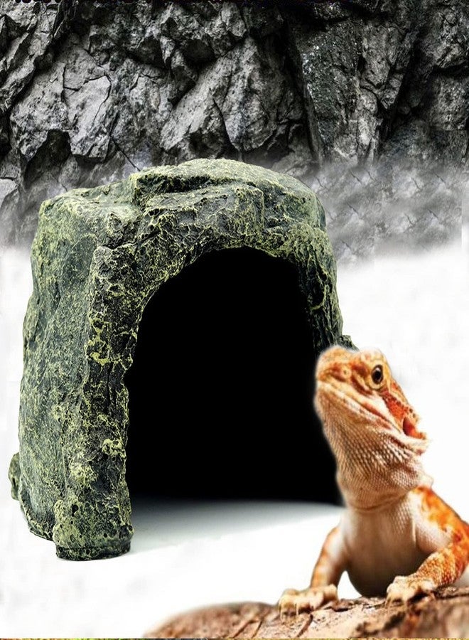 Besimple Aquarium Fish Hide Cave Decoration, Reptile Rock Hideouts Stone Cave Hide House Fish Tank Aquarium Accessories for Betta Shrimp Turtle Amphibians Small Lizards(Rock Hide Cave) - Image 4