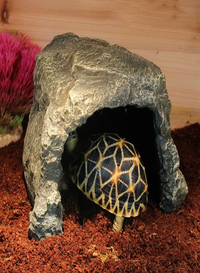 Besimple Aquarium Fish Hide Cave Decoration, Reptile Rock Hideouts Stone Cave Hide House Fish Tank Aquarium Accessories for Betta Shrimp Turtle Amphibians Small Lizards(Rock Hide Cave) - Image 3