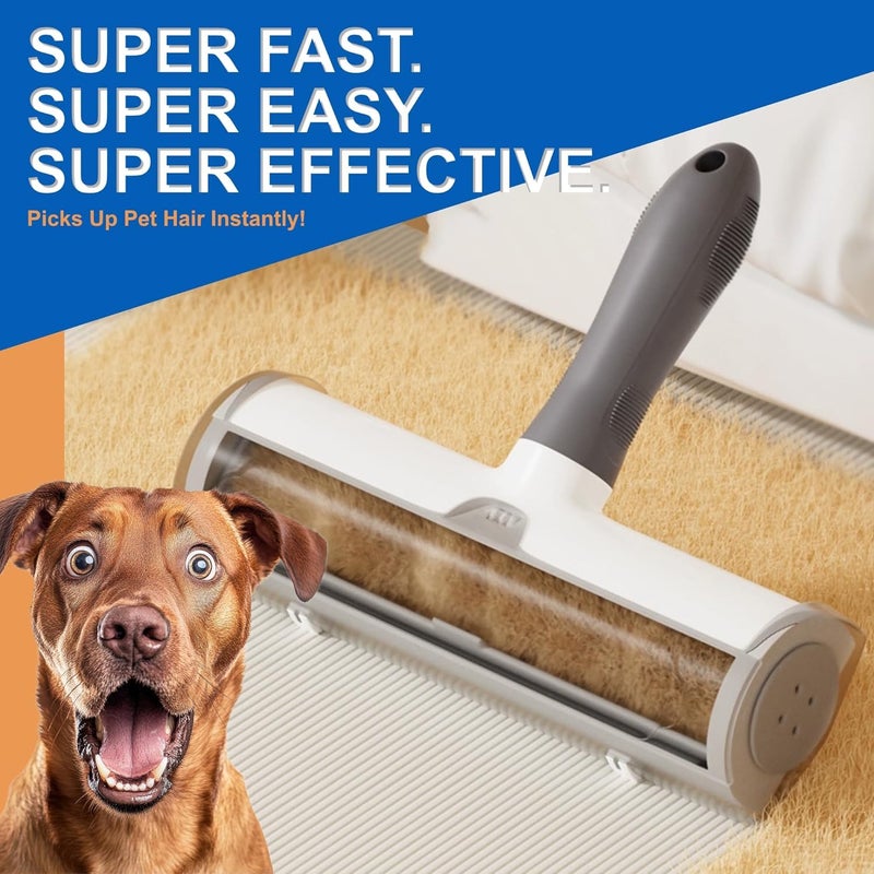 KASTWAVE Eco-Friendly Reusable Pet Hair Roller for Cat & Dog Fur - Portable Sticky Lint Remover for Furniture, Clothing, Carpet, Bedding - Multi-Surface Fur Remover Tool for Easy, Quick Clean-Up - Image 4
