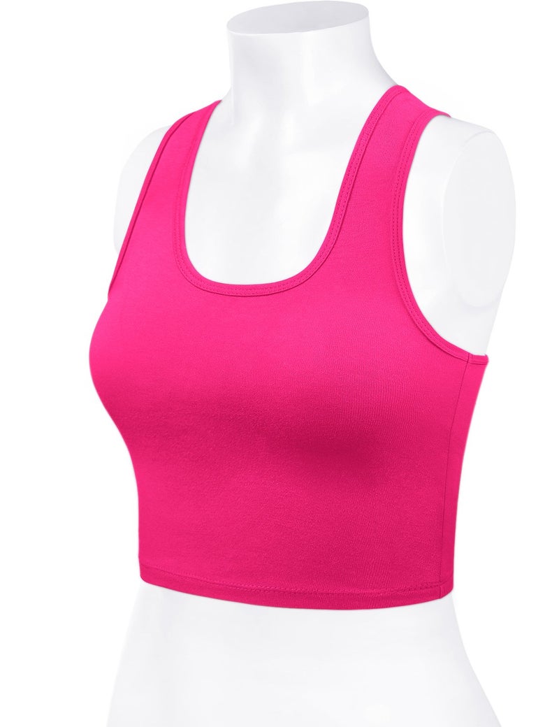 HATOPANTS Women Sleeveless Racerback Crop Tank Top Cami Backless Scoopneck Shirts HOTPI S - Image 4