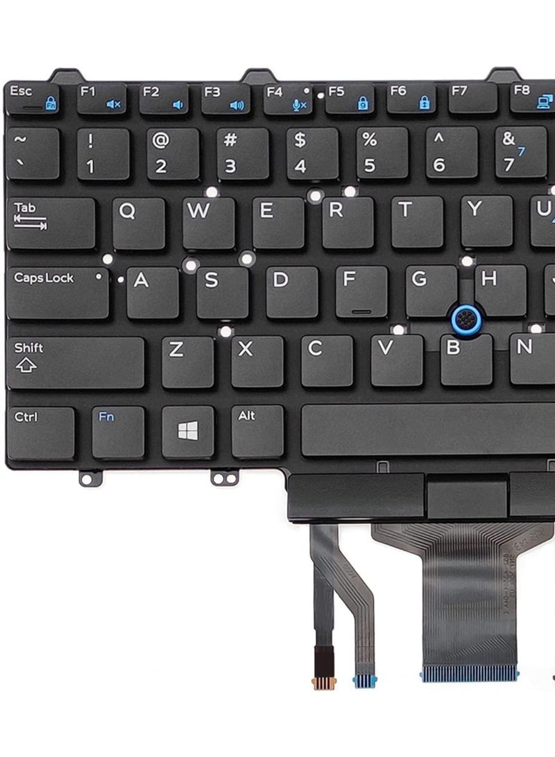 Dell Latitude E5450 E5470 E7450 E7470 7480 7490 5480 5488 Laptop Keyboard Replacement - US Layout, Black, Backlit - Image 3