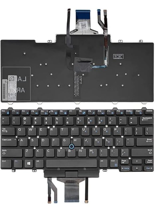 Dell Latitude E5450 E5470 E7450 E7470 7480 7490 5480 5488 Laptop Keyboard Replacement - US Layout, Black, Backlit - Image 1