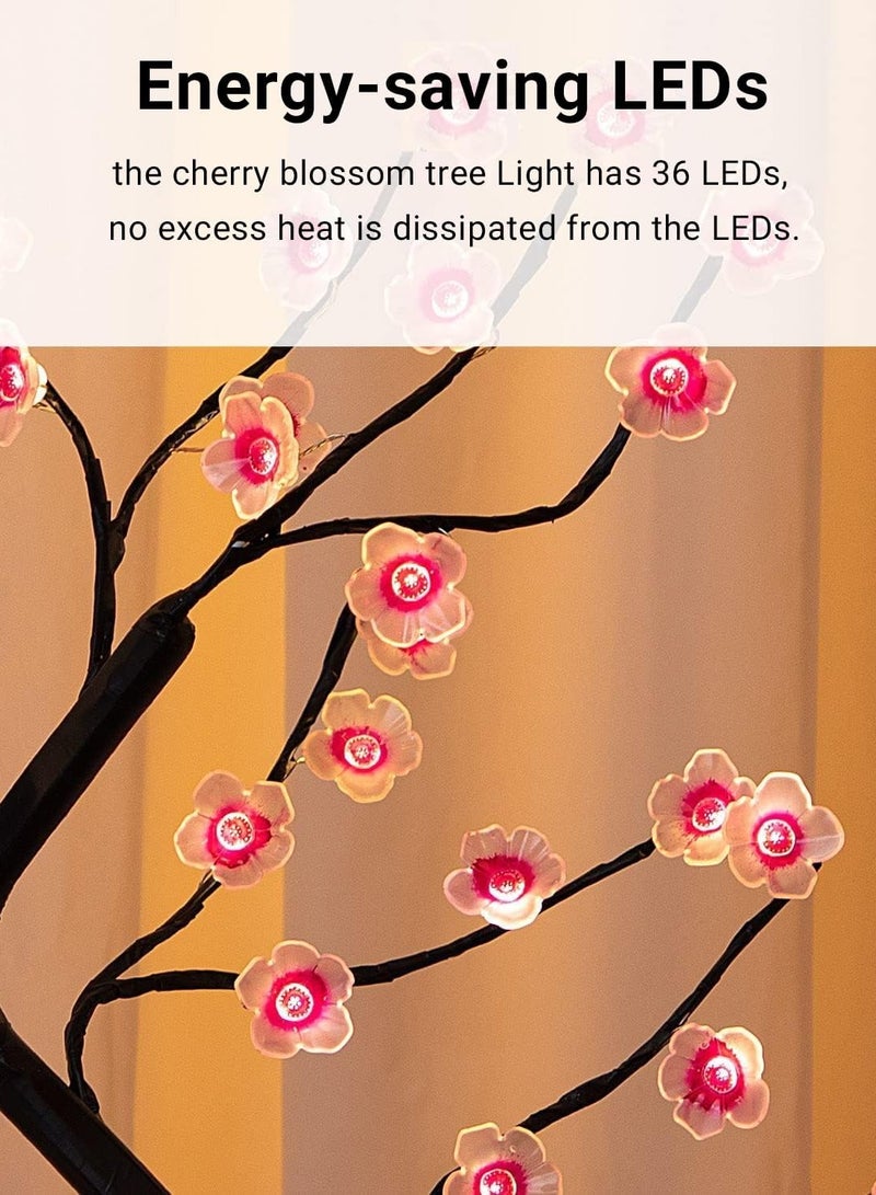 إنك بيرد INKBIRD سبيريت فيري لايت - شجرة إضاءة LED زخرفية للطاولة مزينة مسبقًا، تعمل بالبطارية أو عبر USB لتزيين حفلات الأعياد والديكور الداخلي (ضوء شجرة الكرز الوردي الدافئ)مصباح شجرة الجنية من Inkbird Spirit Fairy Light لتزيين سطح الطاولة بمصابيح LED مضاءة مسبقًا تعمل بالبطارية وUSB لتزيين حفلات الأعياد والديكور الداخلي (شجرة زهر الكرز الوردي الدافئ) - Image 4