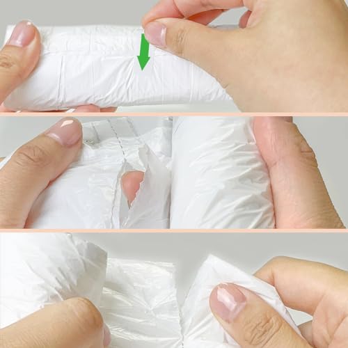 Inwaysin 2.6 Gallon Small-Trash-Bags Plastic Drawstring Garbage-Bag - Mini Tiny White Unscented 80 Count For Bathroom Car Can Restroom Office Liners Waste Basket Strong Bulk Inwaysin - Image 3