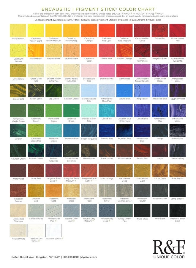 R&F Artist Encaustic Paint, Mars Yellow Light, 104 ml - Image 4