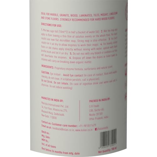 Kolan No Rinse Floor Cleaner 700ml | Organic, Eco-Friendly and Biodegradable | No Bleach, Chemical Free | Safe for Babies & Pets | For Marble, Granite, Wood, Tiles & Stone Floors - Image 2