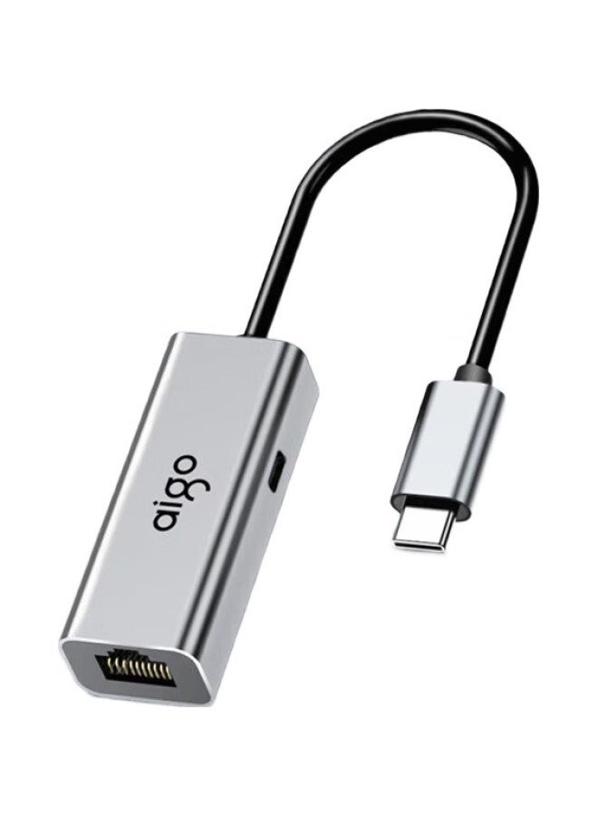 aigo Type-C To Rj45 Gigabit Ethernet Adapter, Network Cable Converter, Laptop Docking Station, Compatible With Lenovo, Xiaomi, Huawei, Apple, R02C (Metal) - Image 3
