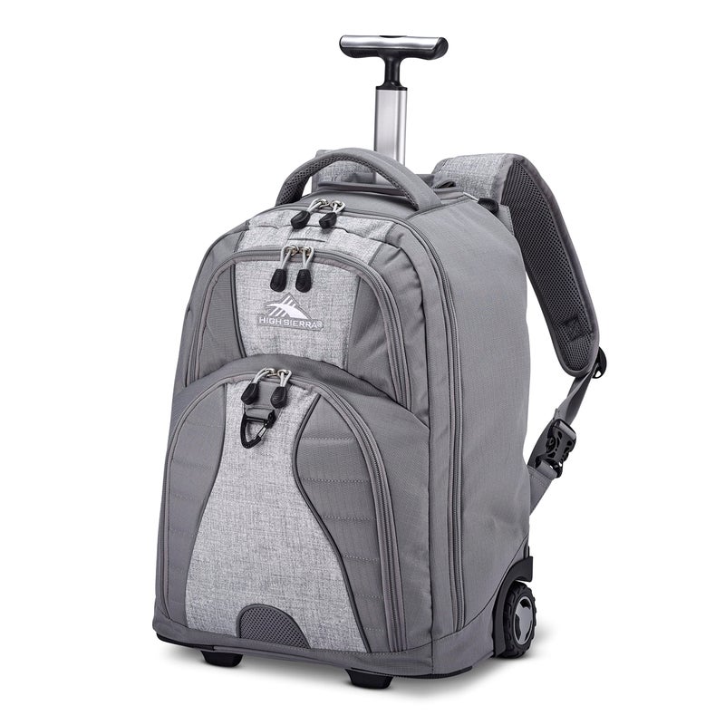 High Sierra Freewheel Wheeled Laptop Backpack, Silver Heather, 20.5 x 13.5 x 8-Inch - Image 1