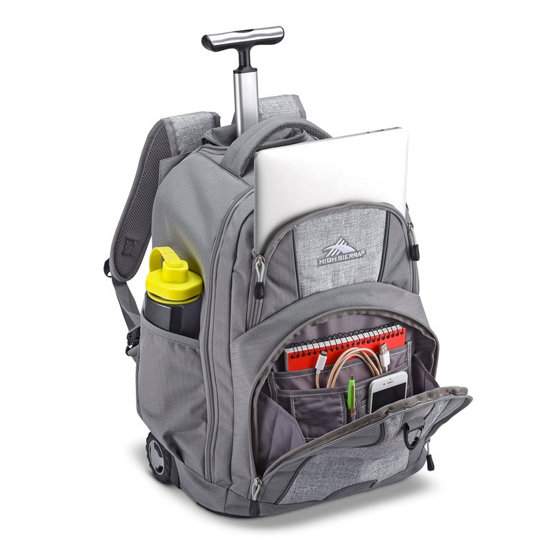 High Sierra Freewheel Wheeled Laptop Backpack, Silver Heather, 20.5 x 13.5 x 8-Inch - Image 4