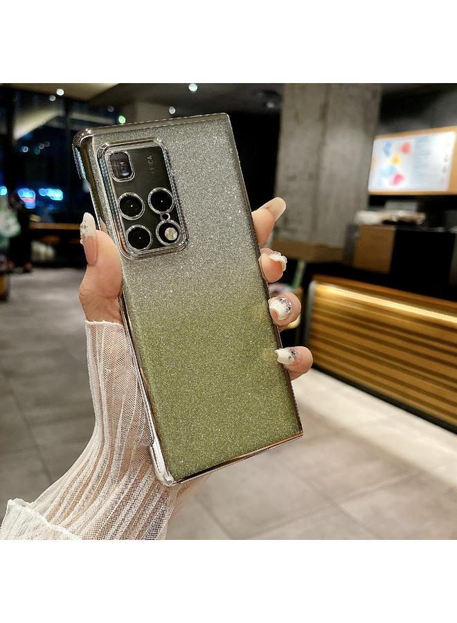 The Bros Phone Case For Huawei Mate X2 Electroplating Frame + Glitter Paper Full Coverage Phone Phone Case - Image 2