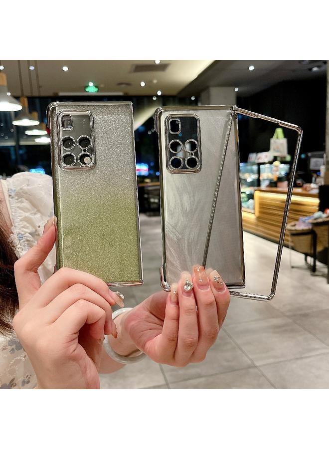The Bros Phone Case For Huawei Mate X2 Electroplating Frame + Glitter Paper Full Coverage Phone Phone Case - Image 3