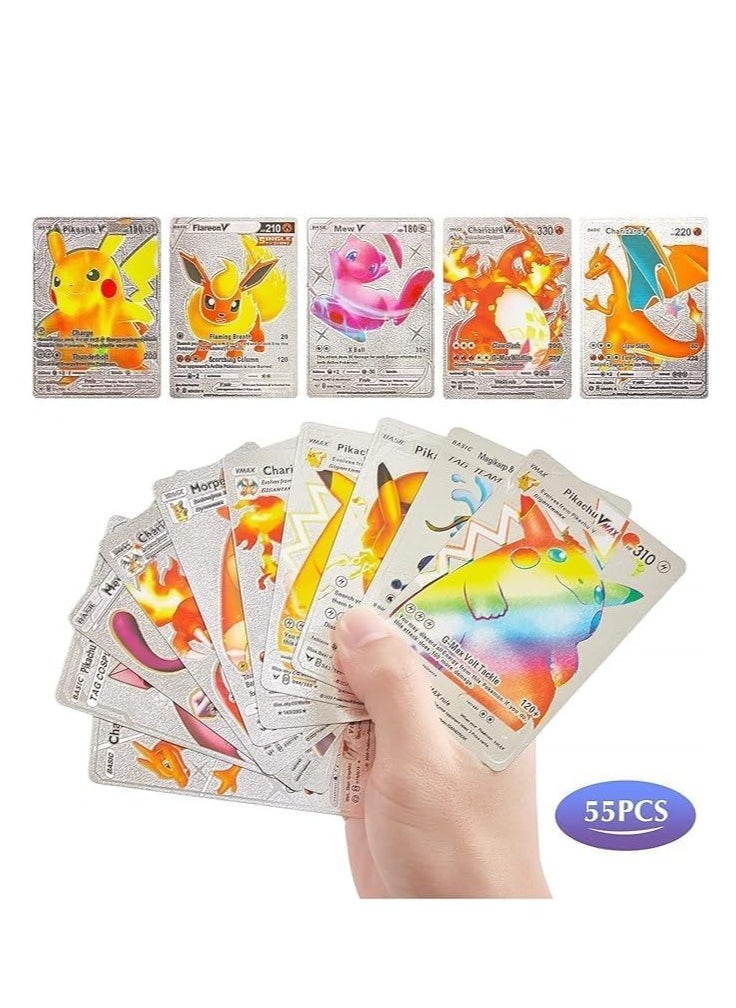 Generic Aikdnta 220 Pcs Playing Cards All Rare Series Golden Cards TCG Deck Box - Vstar V Series EX Vmax GX Rare (55 Gold+55 Black+55 Silver+55Rainbow) Pack of 4  - Image 3