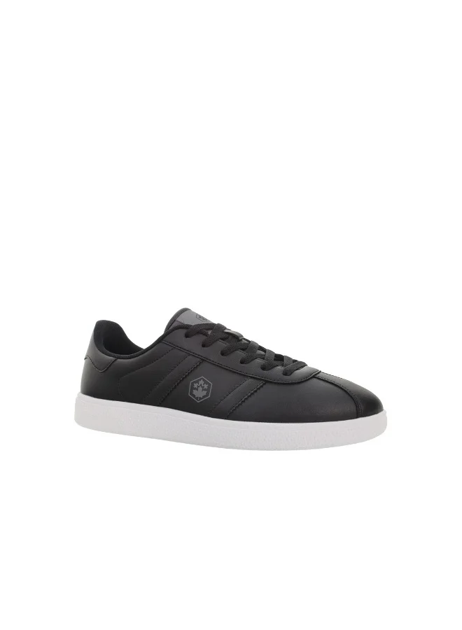 لامبرجاك Lumberjack Frosty Men’s Sneakers – Black Casual Lace-Up Shoes with White Sole | Lightweight Stylish Everyday Trainers