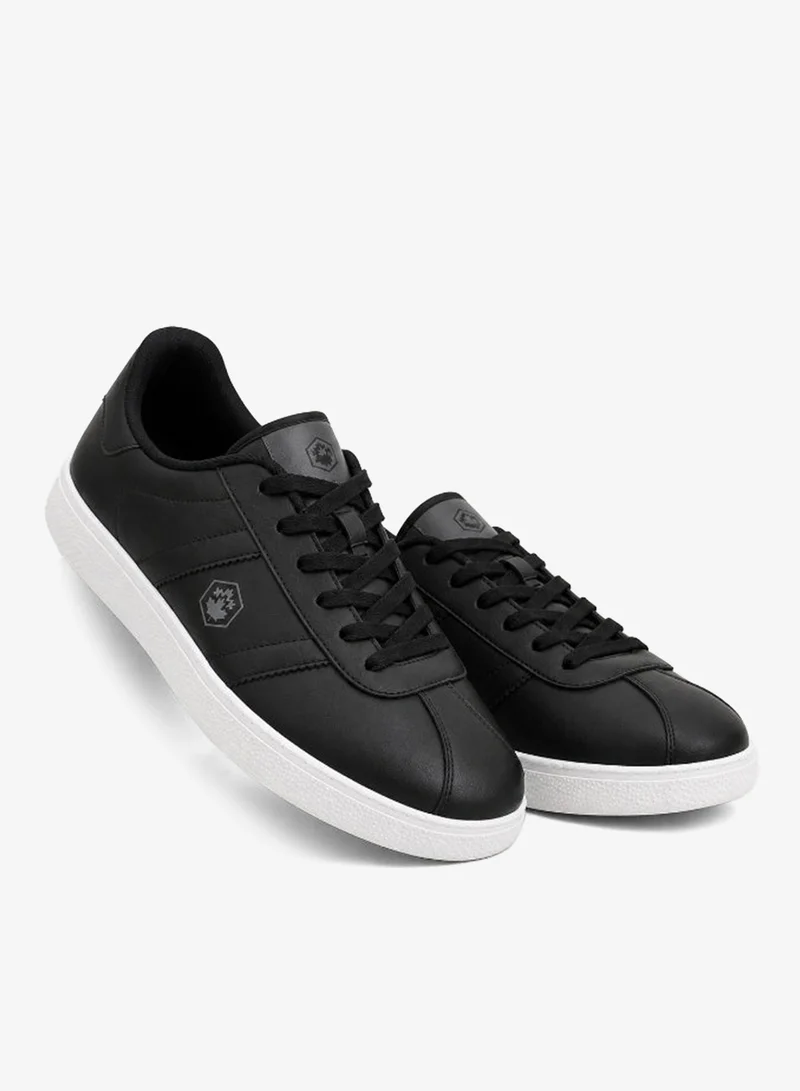 Lumberjack Lumberjack Frosty Men’s Sneakers – Black Casual Lace-Up Shoes with White Sole | Lightweight Stylish Everyday Trainers