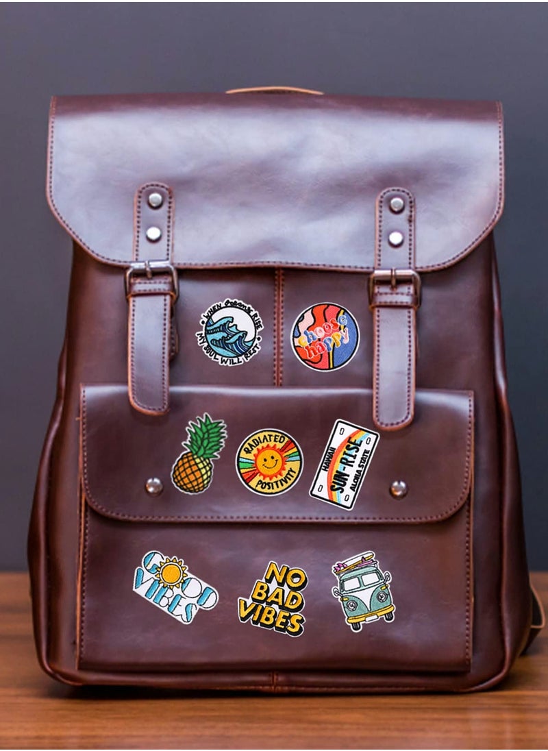 SYOSI - 10 Pieces Iron On Patches and Embroidered Iron On Patches for Clothing with Sewing Kit for Jackets Backpacks Jeans Backpacks and Clothes Each Embroidered Patch - Image 1