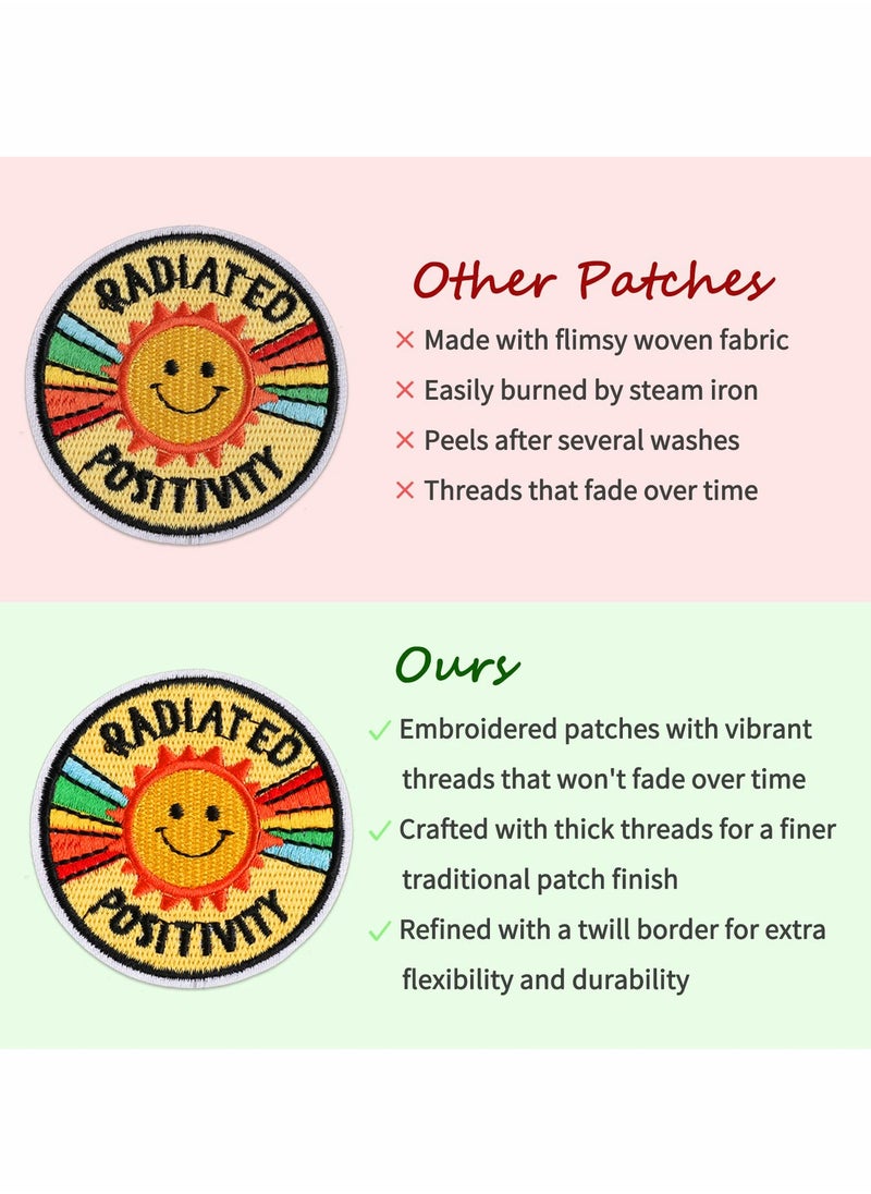 SYOSI - 10 Pieces Iron On Patches and Embroidered Iron On Patches for Clothing with Sewing Kit for Jackets Backpacks Jeans Backpacks and Clothes Each Embroidered Patch - Image 1