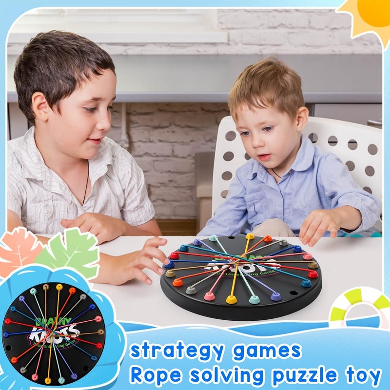 KASTWAVE Brainy Knots Rope Untangling Game, Strategy Puzzle Board Game for All Ages, Multi-Level Challenge, Problem-Solving & Cognitive Skills Development, Fun Family Game, Includes Portable Storage Bag - Image 5
