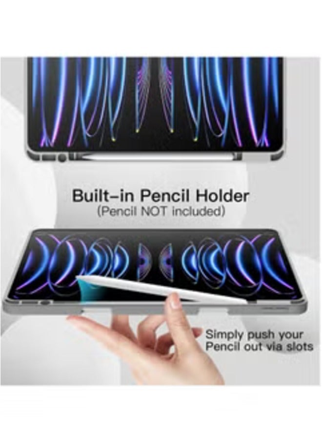 Silver Smart Case for iPad Pro 13 Inch 2024 – With Pencil Holder, Touch ID Support, and Auto Wake/Sleep - Image 3