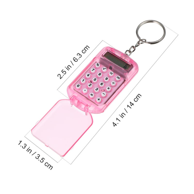 3Pcs Portable Cute Pink Electronic Calculator for Students Lightweight School Supplies - Image 3