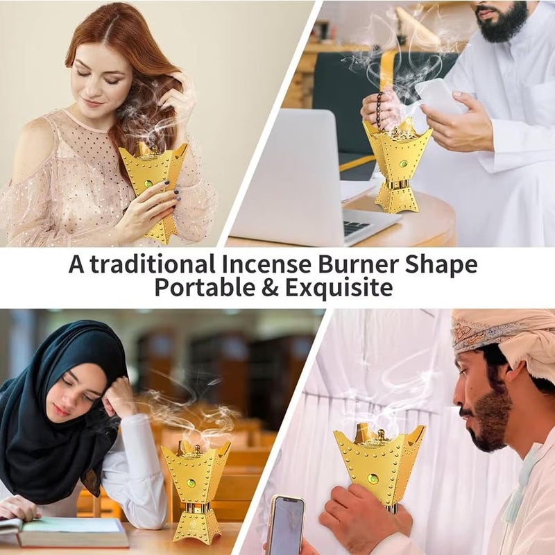 بيكي موقد البخور الكهربائي موقد بخور إسلامي مزود بمكبر صوت لقراءة القرآن الكامل موقد بخور عربي كهربائي مع مكبر صوت لقراءة القرآن الكامل، يدعم التحكم عن بعد وتطبيق – SQ-668 - Image 4