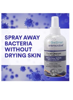 SkinSmart Antimicrobial SkinSmart Facial Cleanser for Acne, Targets Bacteria for Active Teenage Athletes Post Workout and Adult Acne, 8 oz Spray Bottle, Safe for Multiple Daily Uses  - Image 2