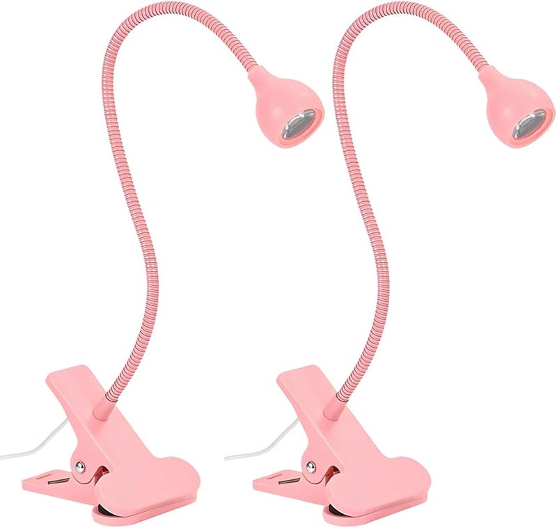 Pink USB Nail Dryer Lamp 2 Pack Flexible Gooseneck Manicure Light - Image 3