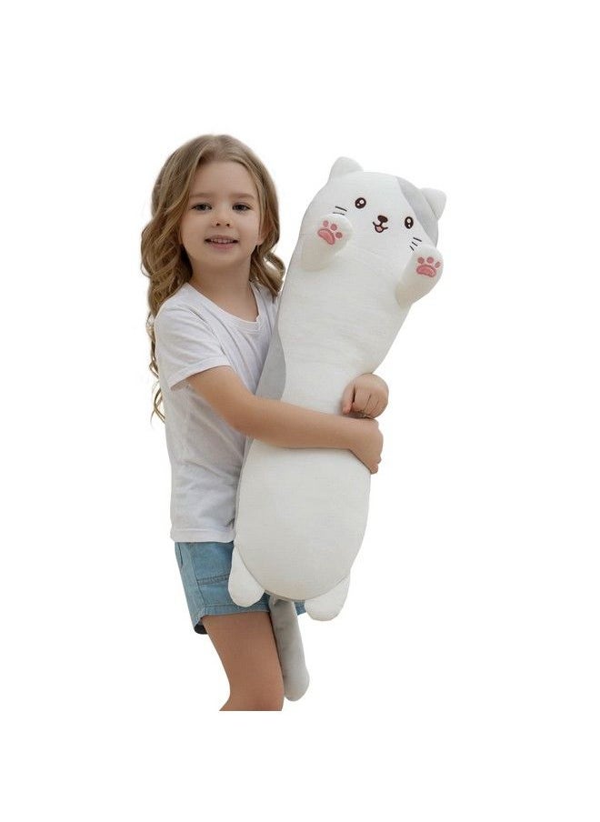 27.5 Inch Cat Plush Hugging Pillow, Soft Giant Doll Cute Kitten Stuffed Animal Toy  - Image 1