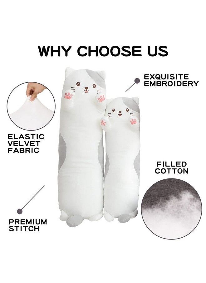 27.5 Inch Cat Plush Hugging Pillow, Soft Giant Doll Cute Kitten Stuffed Animal Toy  - Image 5
