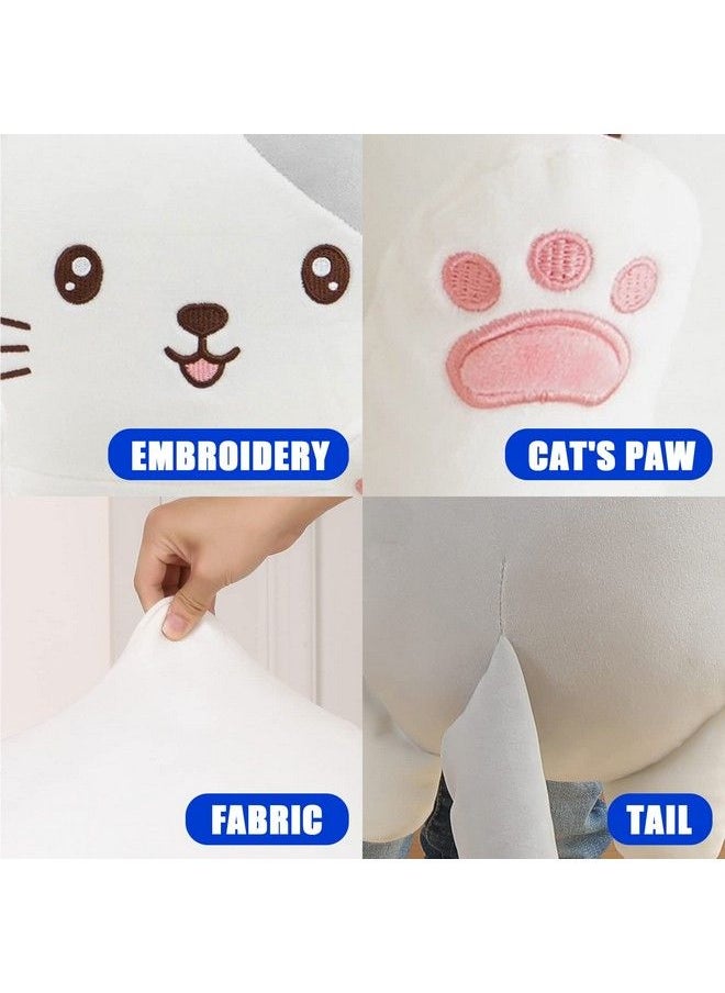 27.5 Inch Cat Plush Hugging Pillow, Soft Giant Doll Cute Kitten Stuffed Animal Toy  - Image 4