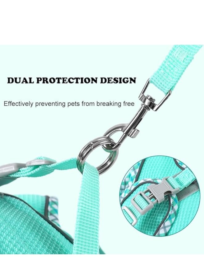 تسخير للكلاب الصغيرة والمتوسطة - لا يوجد حزام جرو ومجموعة مقود ، حزام مشي سهل للمشي والجري والتدريب - Image 5