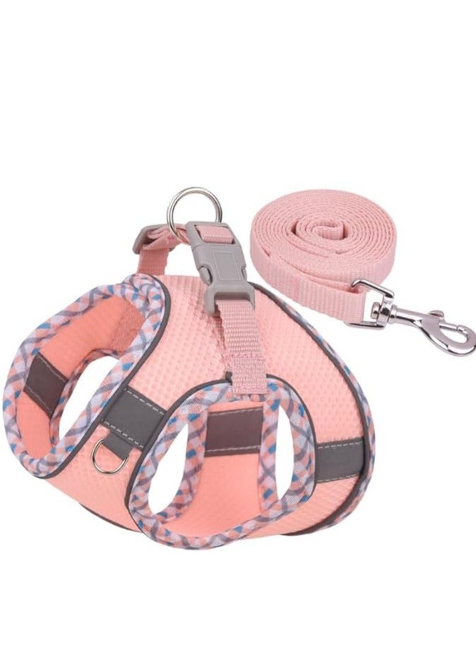 تسخير للكلاب الصغيرة والمتوسطة - لا يوجد حزام جرو ومجموعة مقود ، حزام مشي سهل للمشي والجري والتدريب - Image 1
