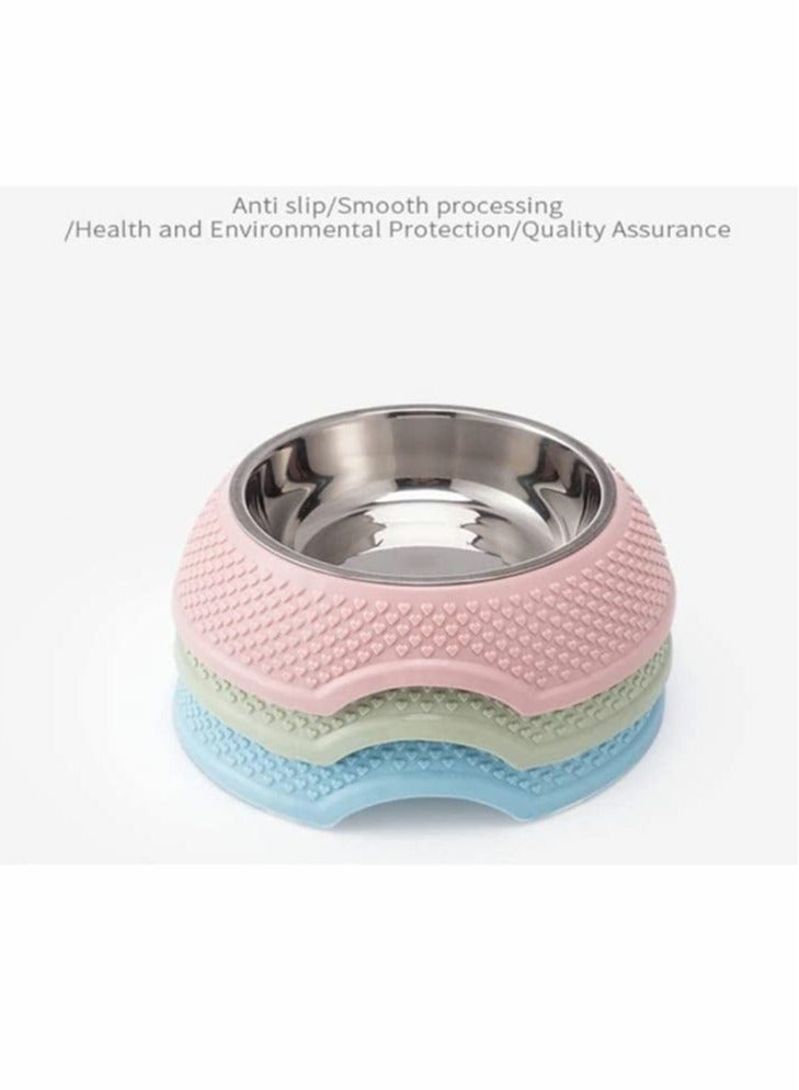 SOLARAE Pet Dog Water and Food Feeding Bowl Anti-slip Slip Resistant Rubber Base Pet Feeder for Your Dogs or Cats (Blue) - Image 4