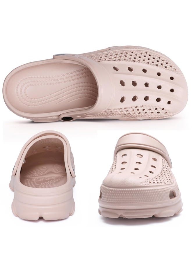 Beslip Womens Mens Garden Clogs Shoes with Arch Support Unisex Comfort Slip-on Sandals, Pink 7.5-8 Women/6-6.5 Men - Image 3