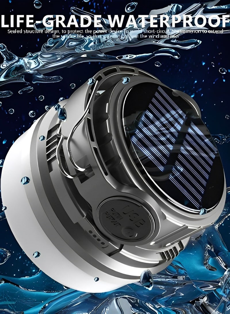Generic Solar LED Camping Lantern, USB Rechargeable Camping Lamp Flashlights & Power Bank, Camping Light Waterproof Portable Outdoor Tent Light for Hurricane, Power Outages, Home, Hiking Fishing Camping - Image 4