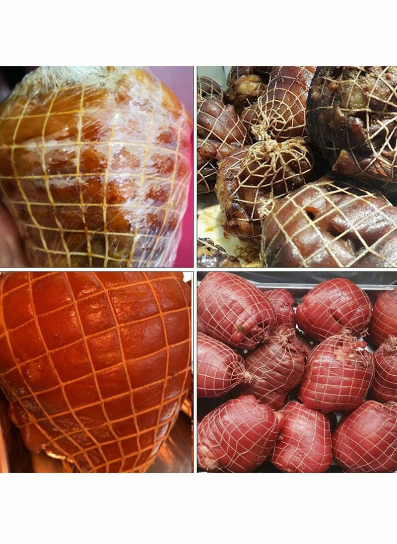 SYOSI - Meat Netting Roll Cotton Smoked Meat Poultry Ham Netting Roll Wrapping Net Meat Tying Roll for Meat Cooking, The Sausage Maker 4Pcs, 1m - Image 1