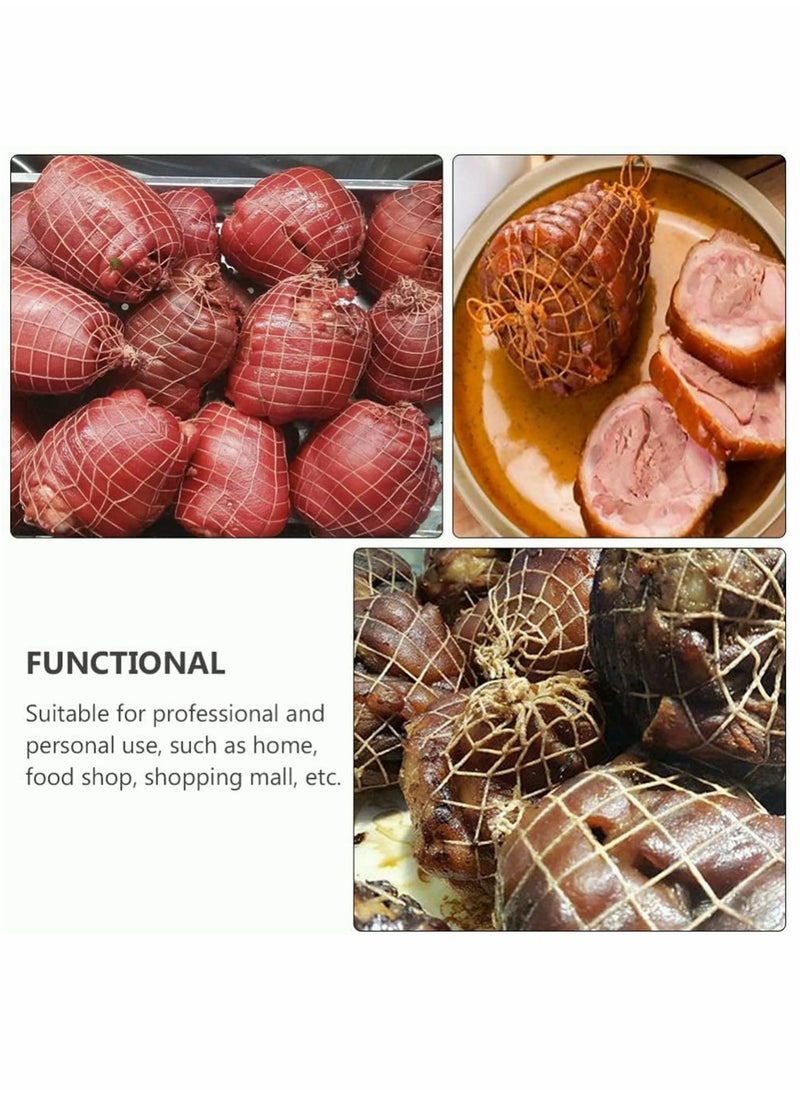 SYOSI - Meat Netting Roll Cotton Smoked Meat Poultry Ham Netting Roll Wrapping Net Meat Tying Roll for Meat Cooking, The Sausage Maker 4Pcs, 1m - Image 1