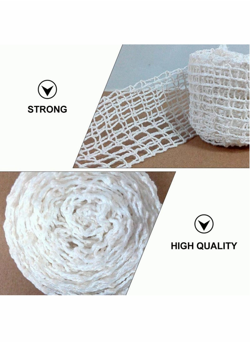 SYOSI - Meat Netting Roll Cotton Smoked Meat Poultry Ham Netting Roll Wrapping Net Meat Tying Roll for Meat Cooking, The Sausage Maker 4Pcs, 1m - Image 1