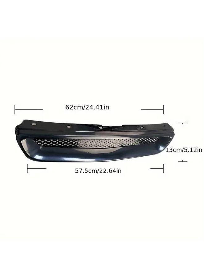 Bright Black ABS Mesh Grille Air Intake For Honda Civic 96 98 Models Car Enhancement Accessory - Image 2
