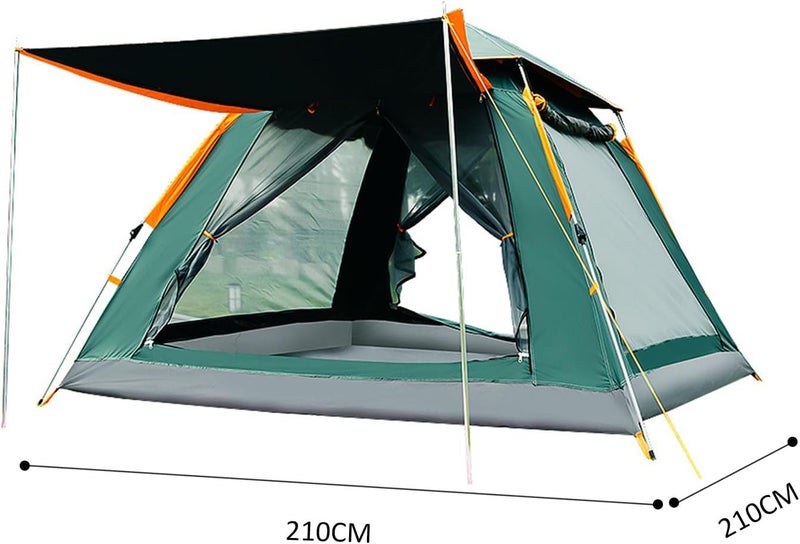 TDOO 3-4 Person Lightweight Camping Tent, Instant Pop Up Tent 30S Setup, Automatic Family Camp Tent Outdoor, Waterproof Hiking Dome Tent with Carry Bag and Removable Rainfly for Backpacking, Trip,Beach - Image 3