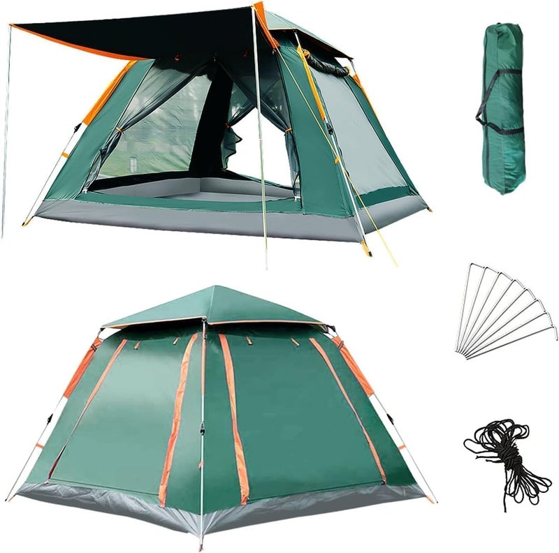 TDOO 3-4 Person Lightweight Camping Tent, Instant Pop Up Tent 30S Setup, Automatic Family Camp Tent Outdoor, Waterproof Hiking Dome Tent with Carry Bag and Removable Rainfly for Backpacking, Trip,Beach - Image 1