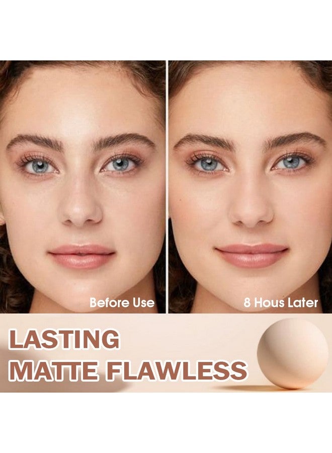 evpct Kaely Oil Control Pressed Face Powder, Get Smooth Flawless Fine Lines and Lightweight Finishing Foundation, Control Shine Long Lasting Waterproof Face Setting Powder Cosmetic, 02 Natural Beige - Image 2