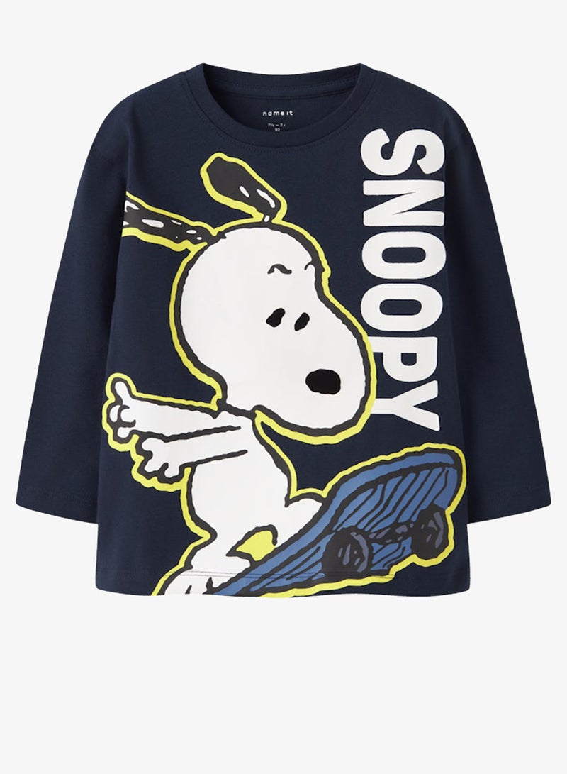 NAME IT Kids Snoopy Graphic Crew Neck T-Shirt - Image 1