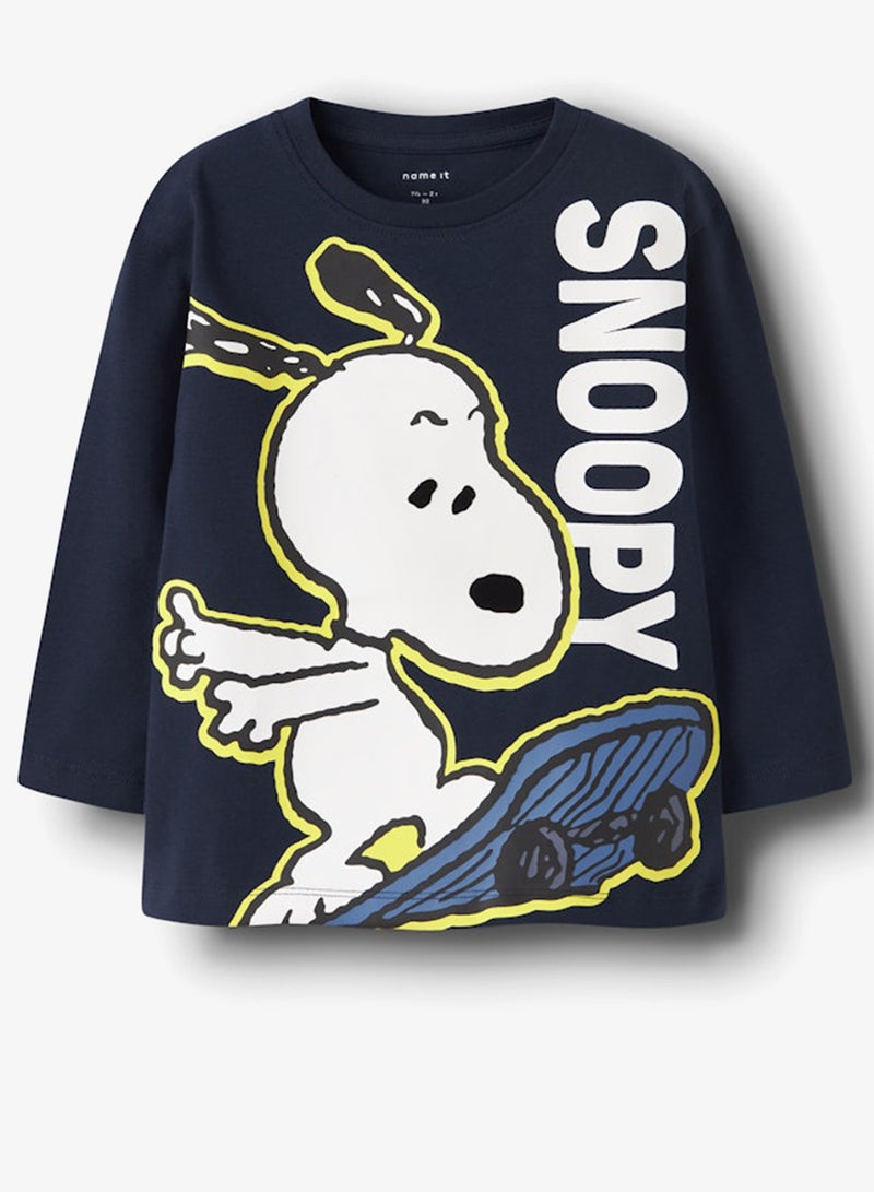 NAME IT Kids Snoopy Graphic Crew Neck T-Shirt - Image 4
