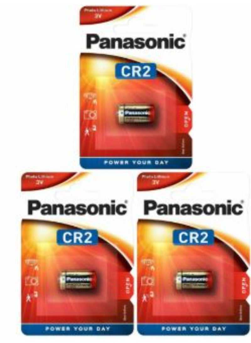 3-Pieces Panasonic CR2 Lithium 3V Batteries